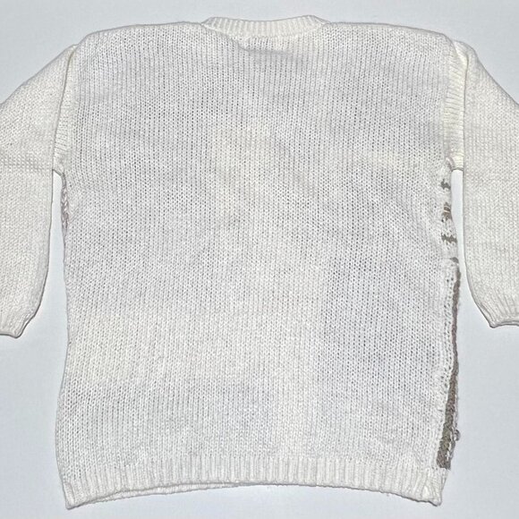 Vintage Cream And White sweater - Picture 3 of 3